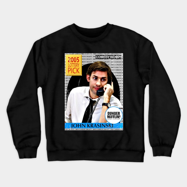 Comedy Hoops John Krasinski Crewneck Sweatshirt by krisb_pix